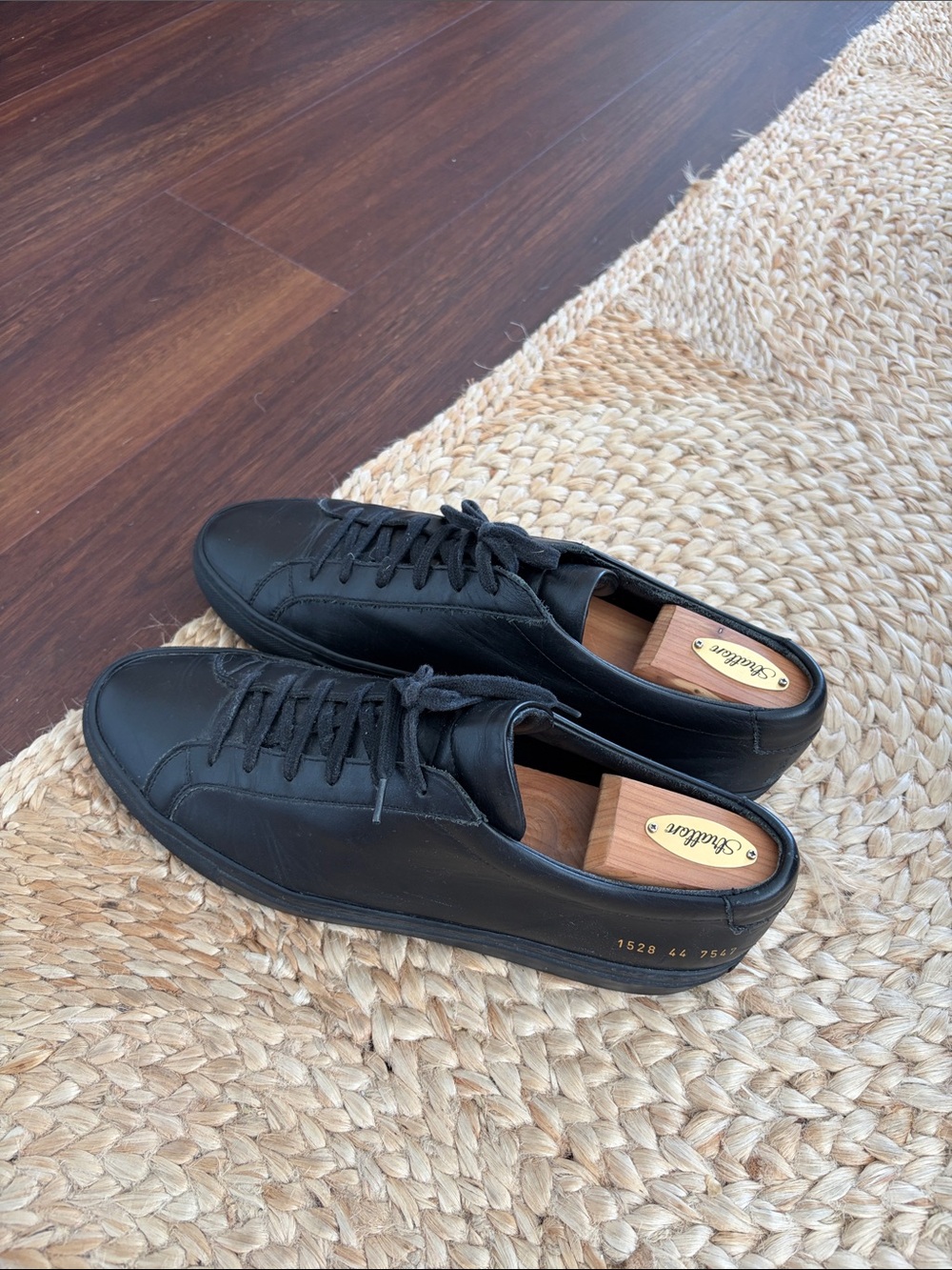 Black Leather Low-Top Sneakers - Common Projects